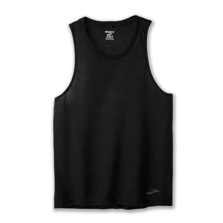 Brooks Mens Distance Running Tank Top - Black (620713-BPK)